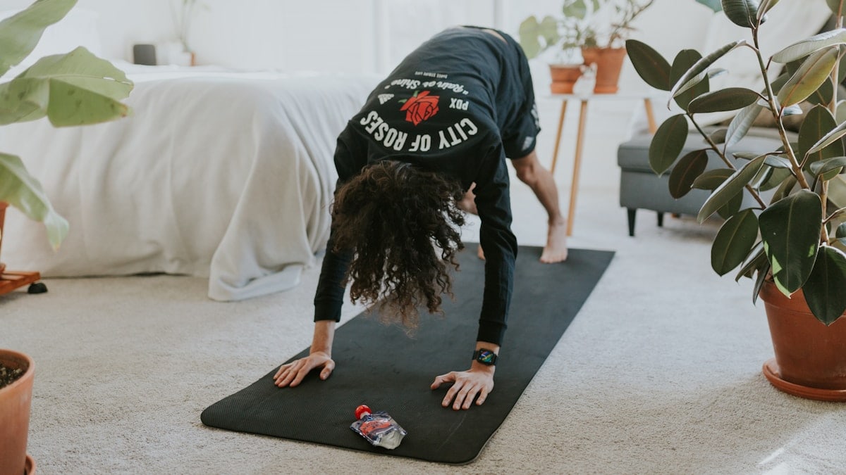 Yoga at home.
